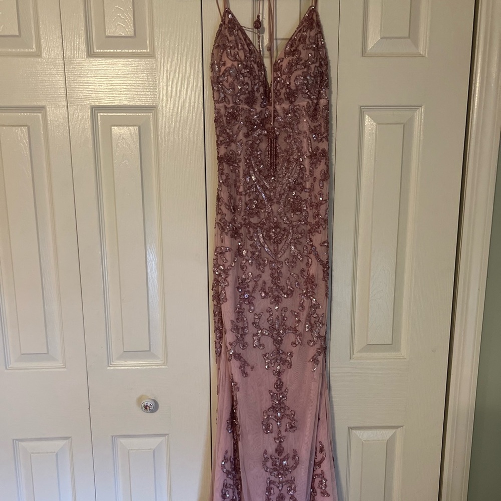Sherri Hill 54329 Pink Embellished Prom Dress